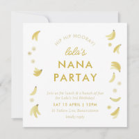 Nana Yellow Gingham Banana Party Birthday