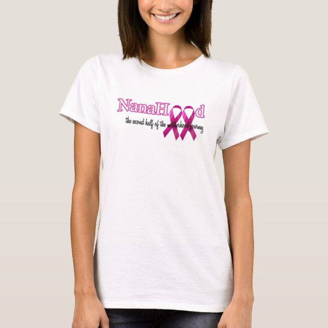 NanaHood - Pink Ribbon Logo T-Shirt (Front)