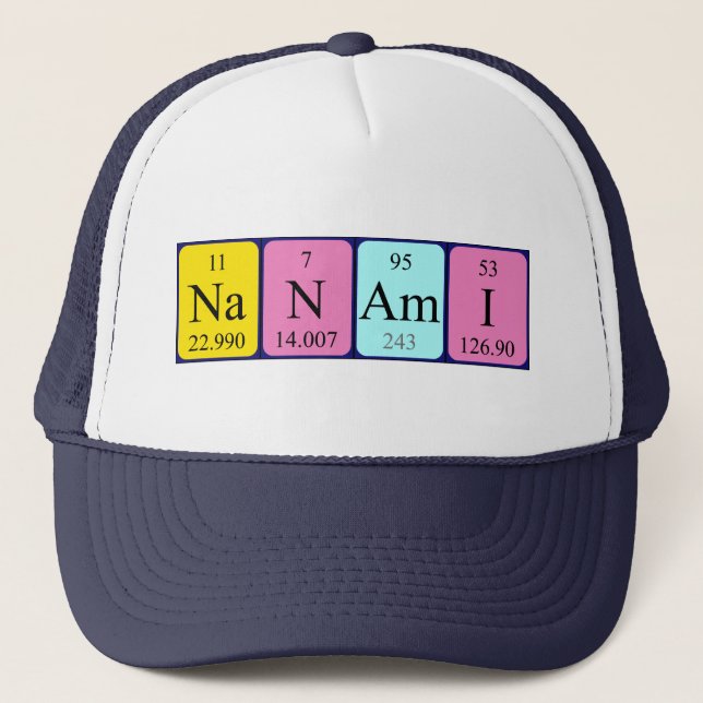 Nanami periodic table name hat (Front)