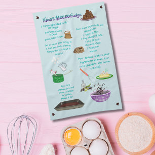 Nana's $100 Fudge Recipe Kitchen Towels