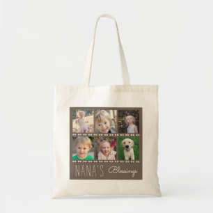 Nana's Blessings Photo Collage of Grandchildren Tote Bag