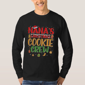 Nana's Christmas Cookie Crew For Grandkids Family T-Shirt