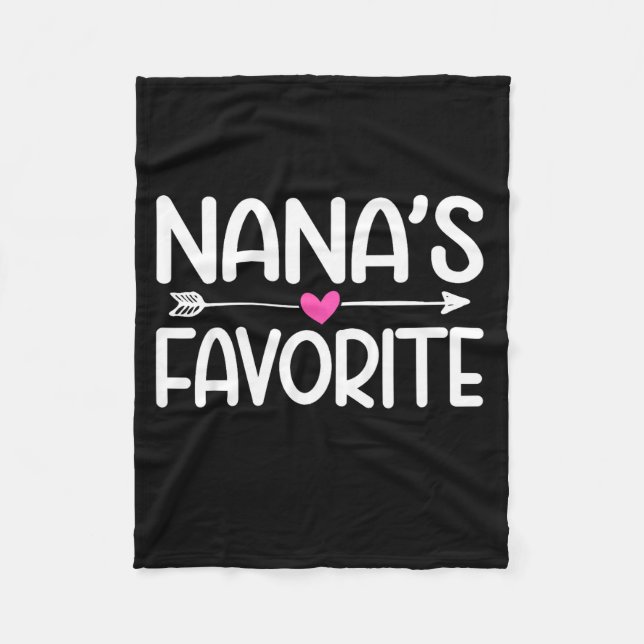 Nana's Favorite Granhild Quote Cute Granddaughter  Fleece Blanket (Front)