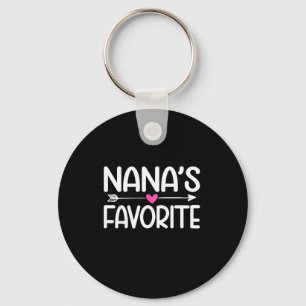 Nana's Favorite Granhild Quote Cute Granddaughter Key Ring