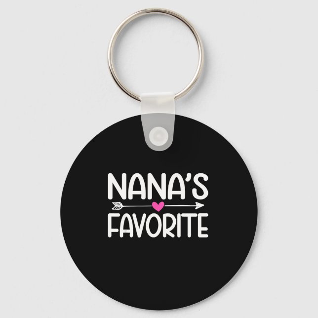 Nana's Favorite Granhild Quote Cute Granddaughter  Key Ring (Front)
