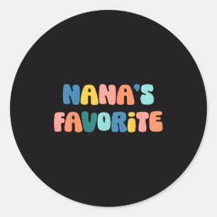 Nana's Favorite Mother's Day Grandma Classic Round Sticker