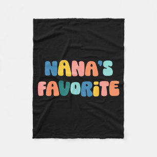Nana's Favorite Mother's Day Grandma Fleece Blanket