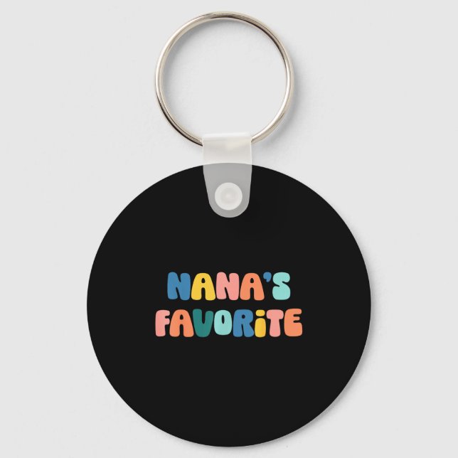 Nana's Favorite Mother's Day Grandma  Key Ring (Front)