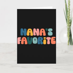 Nanas Favourite Family Baby Grandchild Quote _1 Card