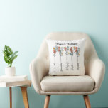 Nana's Garden Custom 5 Names Floral Gift for Mum Cushion<br><div class="desc">Celebrate the special bond of family with this Personalised Nana's Garden Mug. Featuring a beautiful floral design, each flower stem is customised with a loved one's name, making it the perfect gift for moms, grandmas, and mother figures. Whether for Mother’s Day, a birthday or just because, this mug is a...</div>
