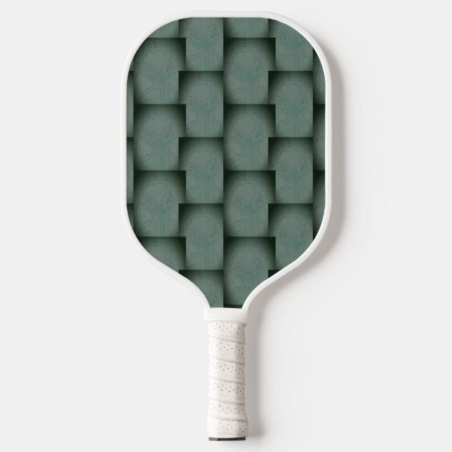 Nana's Hearts  (Black & Grey) Pickleball Paddle (Front)