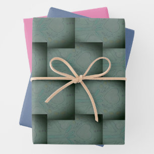 Nana's Hearts  (Black & Grey) Wrapping Paper Sheet
