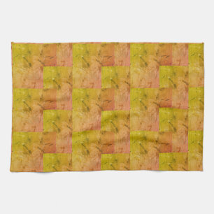 Nana's Hearts  (Pink & Yellow)  Tea Towel