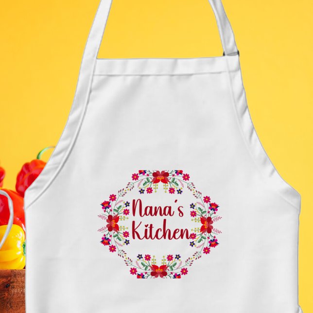 Nana's Kitchen Floral Standard Apron (Creator Uploaded)
