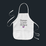 Nana's Little Helper Grandkids Kids' Apron<br><div class="desc">Perfectly cute kid sized apron to be kept at Nana's house so they can help with the baking and cooking.</div>