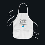 Nana's Little Helper Grandkids Kids' Apron<br><div class="desc">Perfectly cute kid sized apron to be kept at Nana's house so they can help with the baking and cooking.</div>