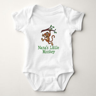 Nana's Little Monkey Baby Bodysuit