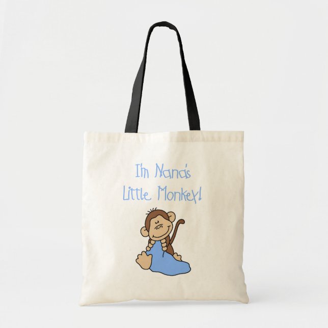 Nana's Little Monkey - Blue Tshirts and Gifts Tote Bag (Front)