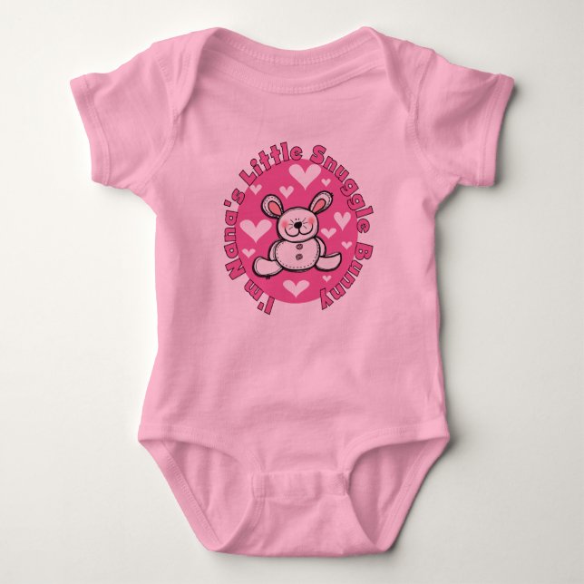 Nana's Little Snuggle Bunny Baby Bodysuit (Front)