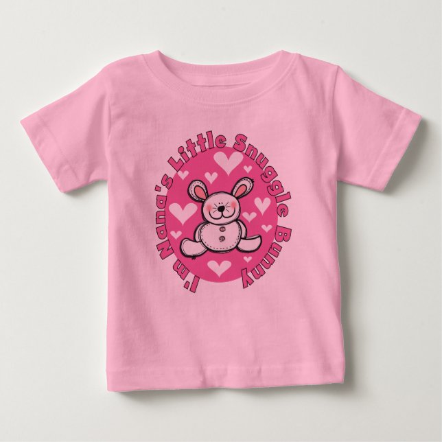 Nana's Little Snuggle Bunny Baby T-Shirt (Front)