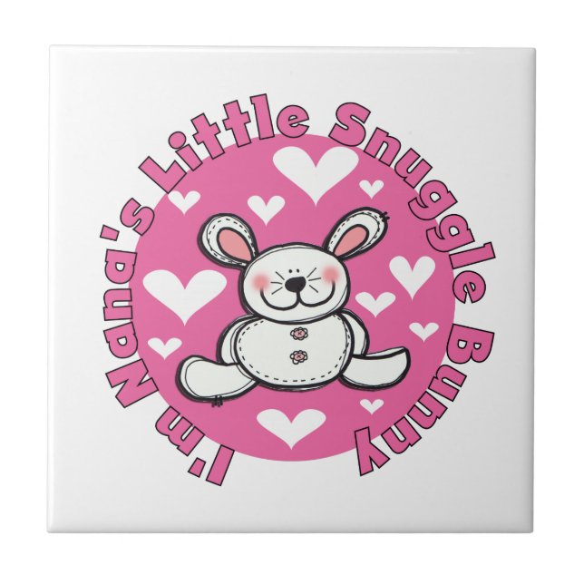 Nana's Little Snuggle Bunny Ceramic Tile (Front)