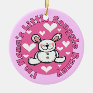 Nana's Little Snuggle Bunny Ceramic Tree Decoration