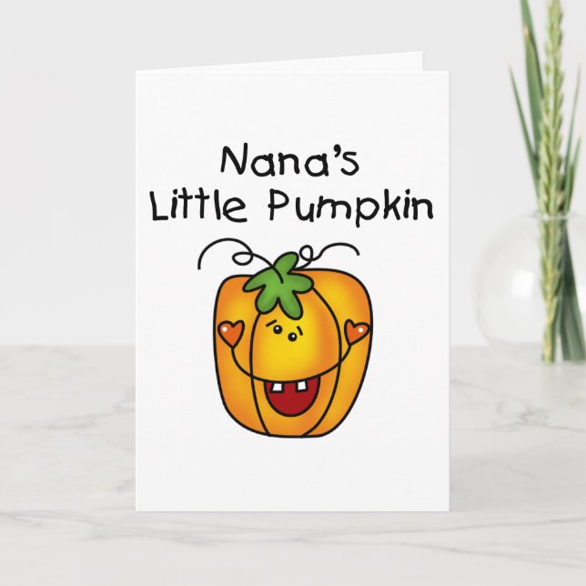 Nana's Pumpkin Halloween T-shirts and Gifts Card (Front)