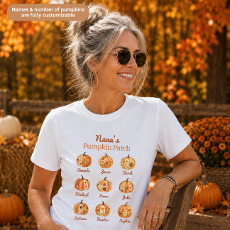 Nana's Pumpkin Patch Fully Customisable Womens T-Shirt