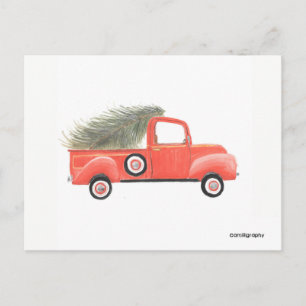 Nana's Red Truck Postcard
