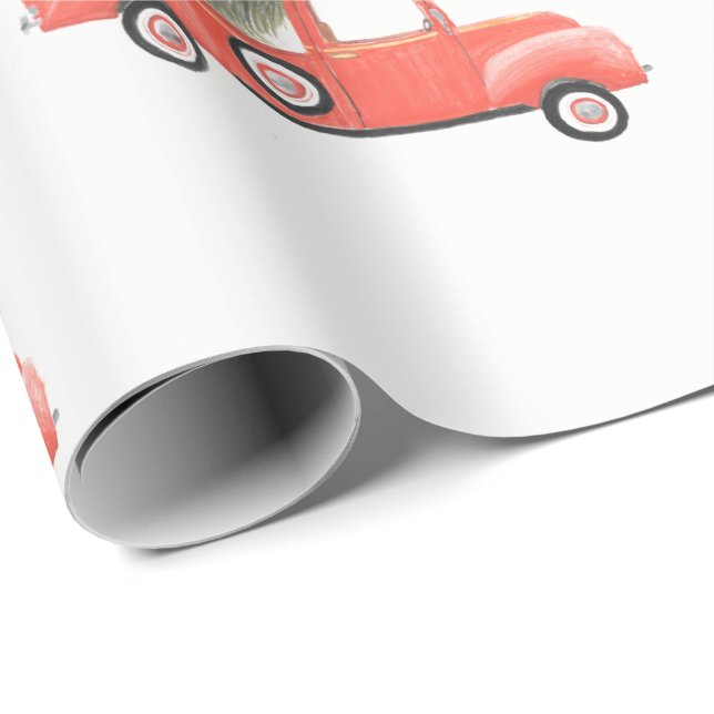 Nana's Red Truck Wrapping Paper (Roll Corner)