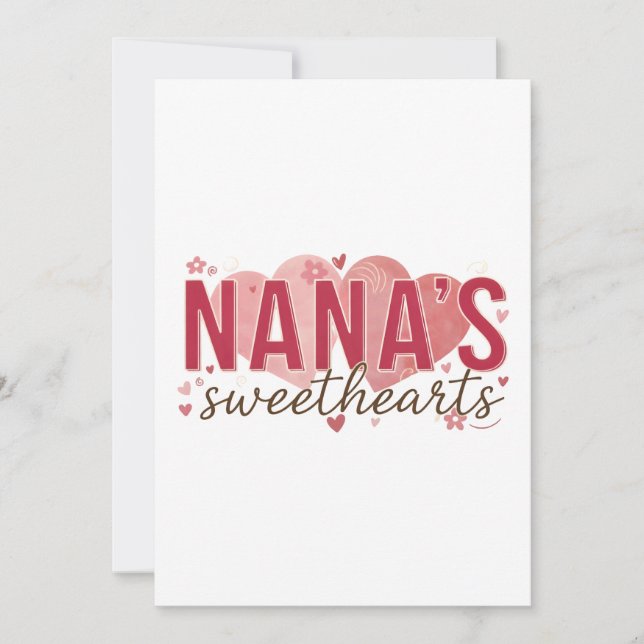 Nana's Sweethearts Birthday Invitation (Front)