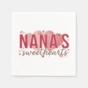 Nana's Sweethearts Birthday Napkins