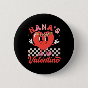Nana's Valentine Happy Valentines Day Boy Girl Kid 6 Cm Round Badge