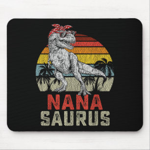 Nanasaurus T Rex Dinosaur Nana Saurus Family Match Mouse Pad