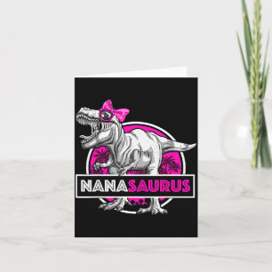Nanasaurus T-rex Matching Funny Grandma Saurus Din Card