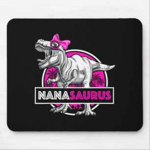Nanasaurus T-rex Matching Funny Grandma Saurus Din Mouse Pad