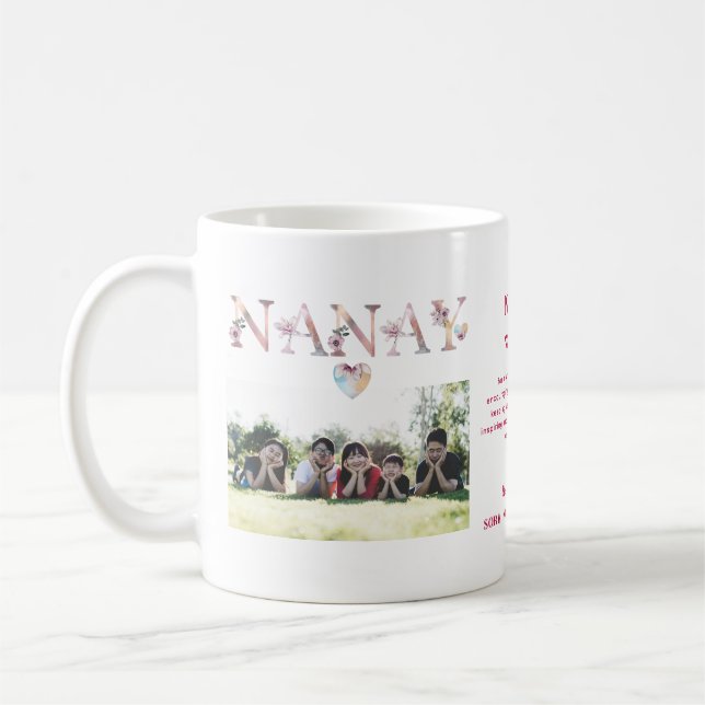 Nanay Filipino Philippines Mother's Day Love Photo Coffee Mug (Left)