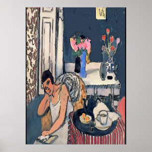 Nancy am breakfast mit Flowersl, Matisse Art Poster