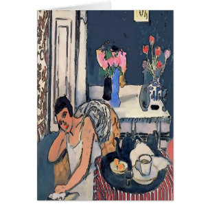 Nancy Breakf With Flowers Abstract, Matisse Style,