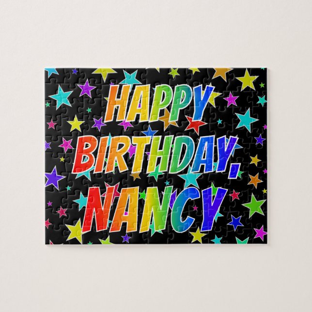 "NANCY" First Name, Fun "HAPPY BIRTHDAY" Jigsaw Puzzle (Horizontal)