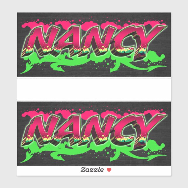 Nancy First Name Name Graffiti Decal Sticker (Sheet)