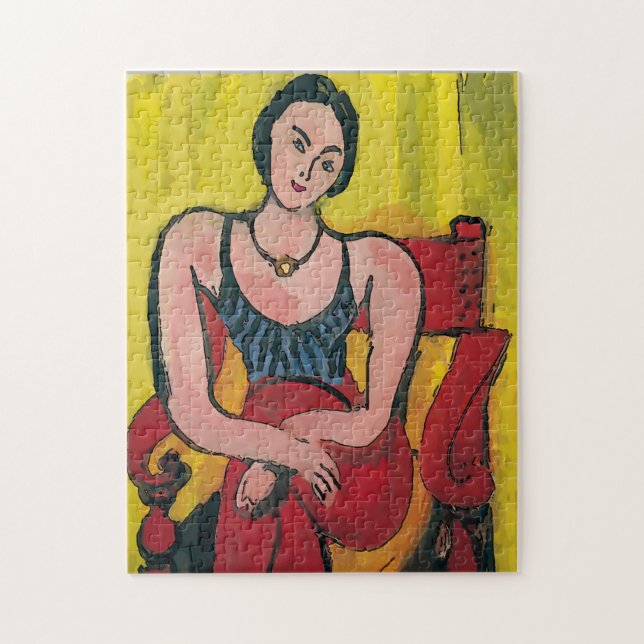 Nancy in Red Chair 2 Jigsaw Puzzle (Vertical)
