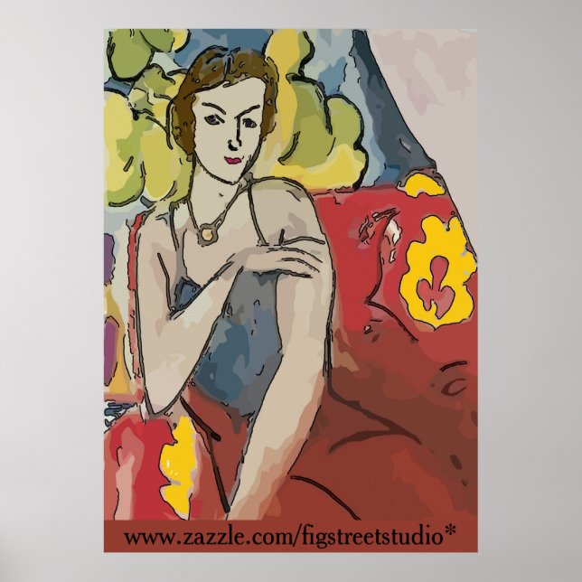 Nancy In Red Chair, add text, Poster (Front)