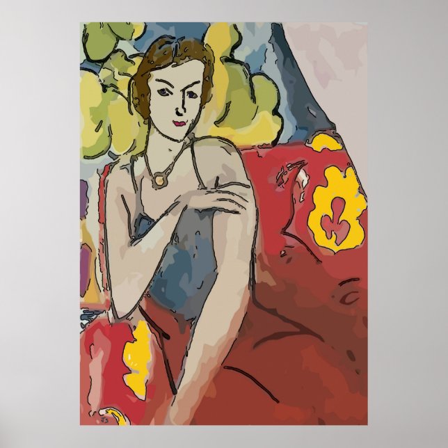 Nancy In Red Chair Poster (Front)