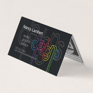Nancy Lambert Design Custom Folded Business Card