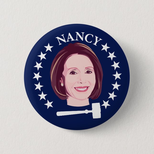 Nancy, Madam Speaker 6 Cm Round Badge (Front)