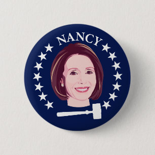 Nancy, Madam Speaker 6 Cm Round Badge