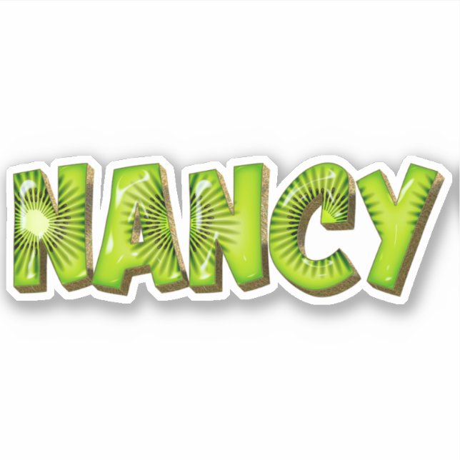 Nancy Name Kiwi Design Sticker (Front)