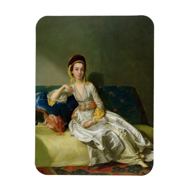 Nancy Parsons in Turkish Dress, c.1771 (oil on cop Magnet (Vertical)