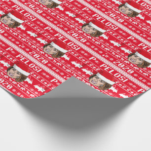 Nancy Pelosi 2020 Ugly Christmas Wrapping Paper